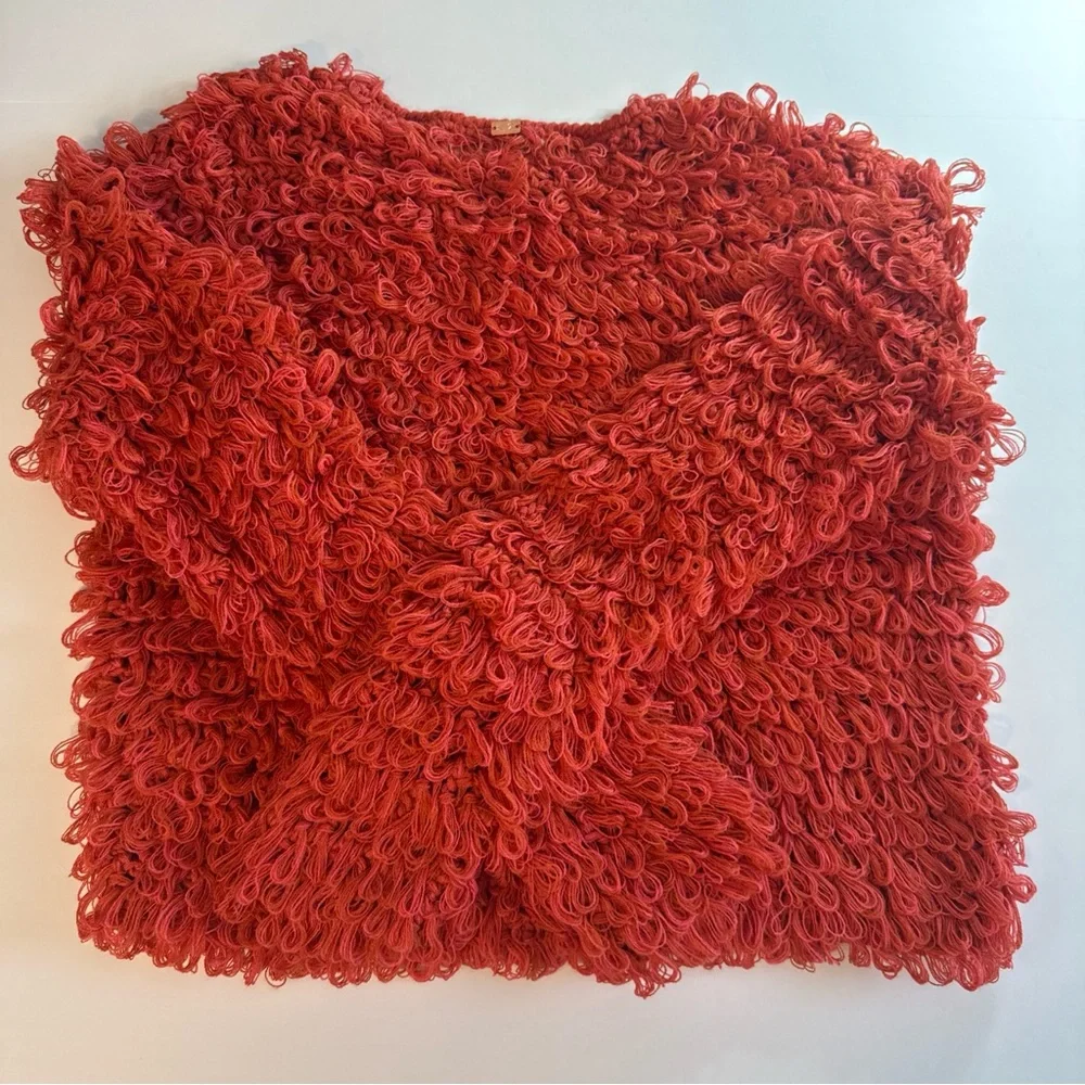 NWT New Knitz for For Love & Lemons Joplin Pullover Sweater Coral Salmon Small - Picture 3 of 13